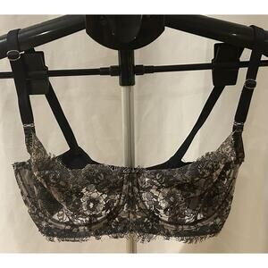 NWT Skarlett Blue Black Lace Bra size 30DDD
